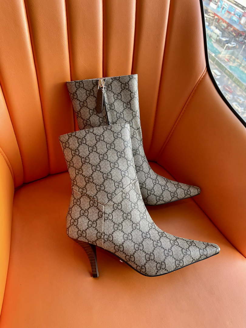 Gucci Women Shoes Style ?718378 FAAQP 1008 Women's GG knit ankle boots 193607