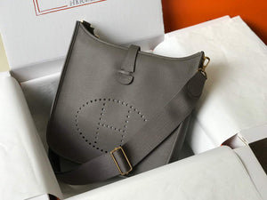 Hermes Evelyne III 29 bag Designer Hermes Shoulder Bag 203870 Dark Grey - Default Title - View 3