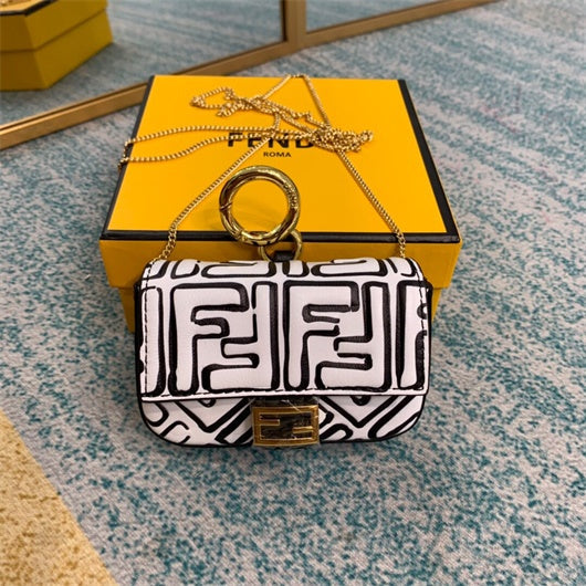 FENDI 6801 Monogram Casual Style Street Style Collaboration 2WAY Chain Bag - Default Title - View 1