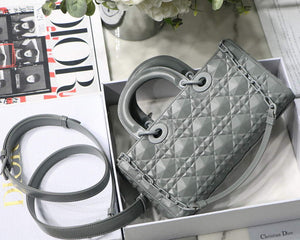 Dior M0540 Lady D-joy Bag Grey Cannage Calfskin - Default Title - View 3