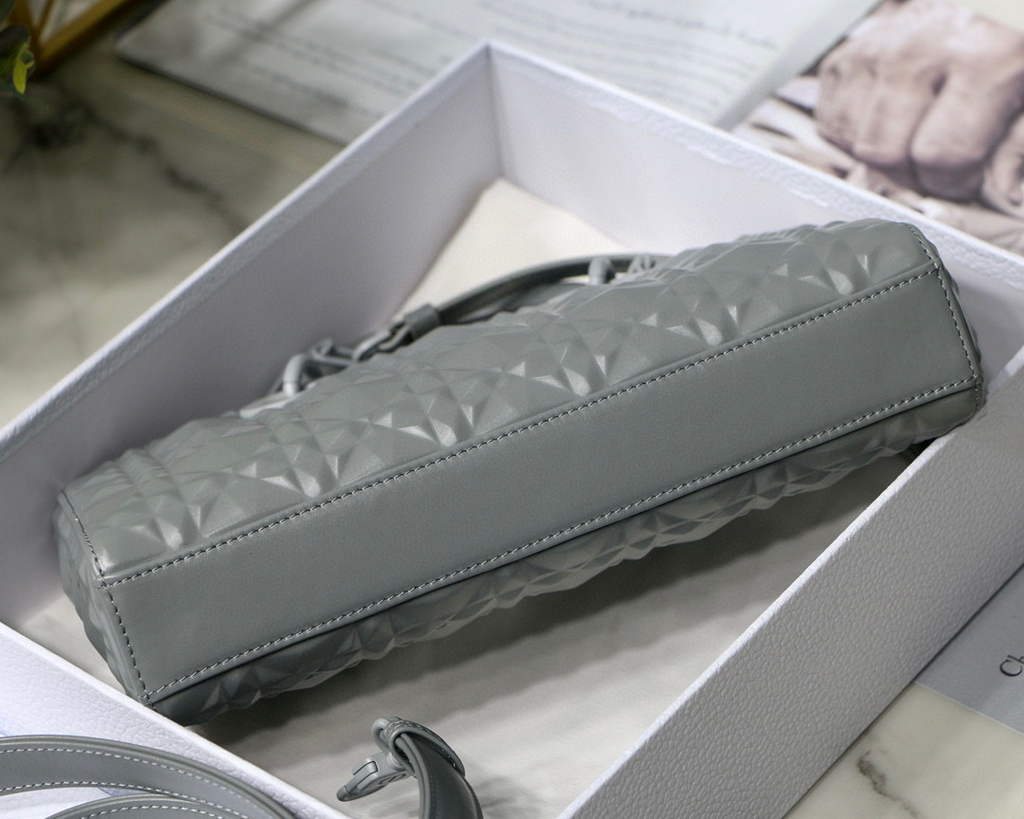 Dior M0540 Lady D-joy Bag Grey Cannage Calfskin