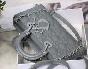 Dior M0540 Lady D-joy Bag Grey Cannage Calfskin - Default Title - View 7