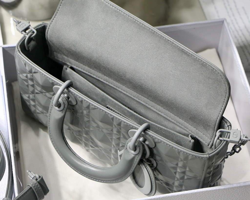 Dior M0540 Lady D-joy Bag Grey Cannage Calfskin