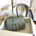 Dior M9204 Dior 30 Montaigne Box Bag Calfskin Gray - Voguebags
