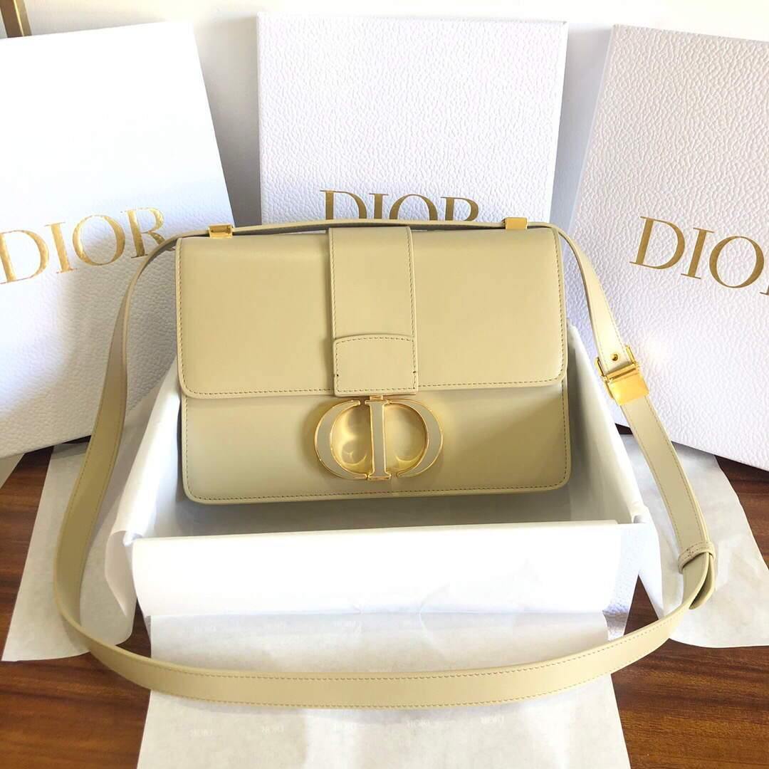 Dior M9204 Dior 30 Montaigne Box Bag Calfskin Apricot - Voguebags