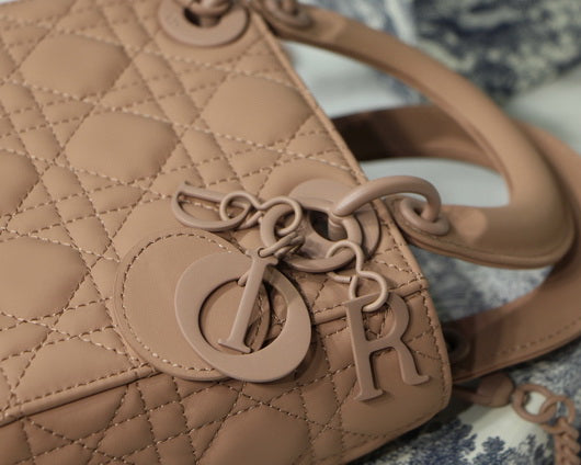 Dior M0505 Mini Dior Lady Bag Cannage lambskin Tan
