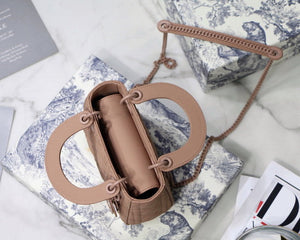 Dior M0505 Mini Dior Lady Bag Cannage lambskin Tan - Default Title - View 7