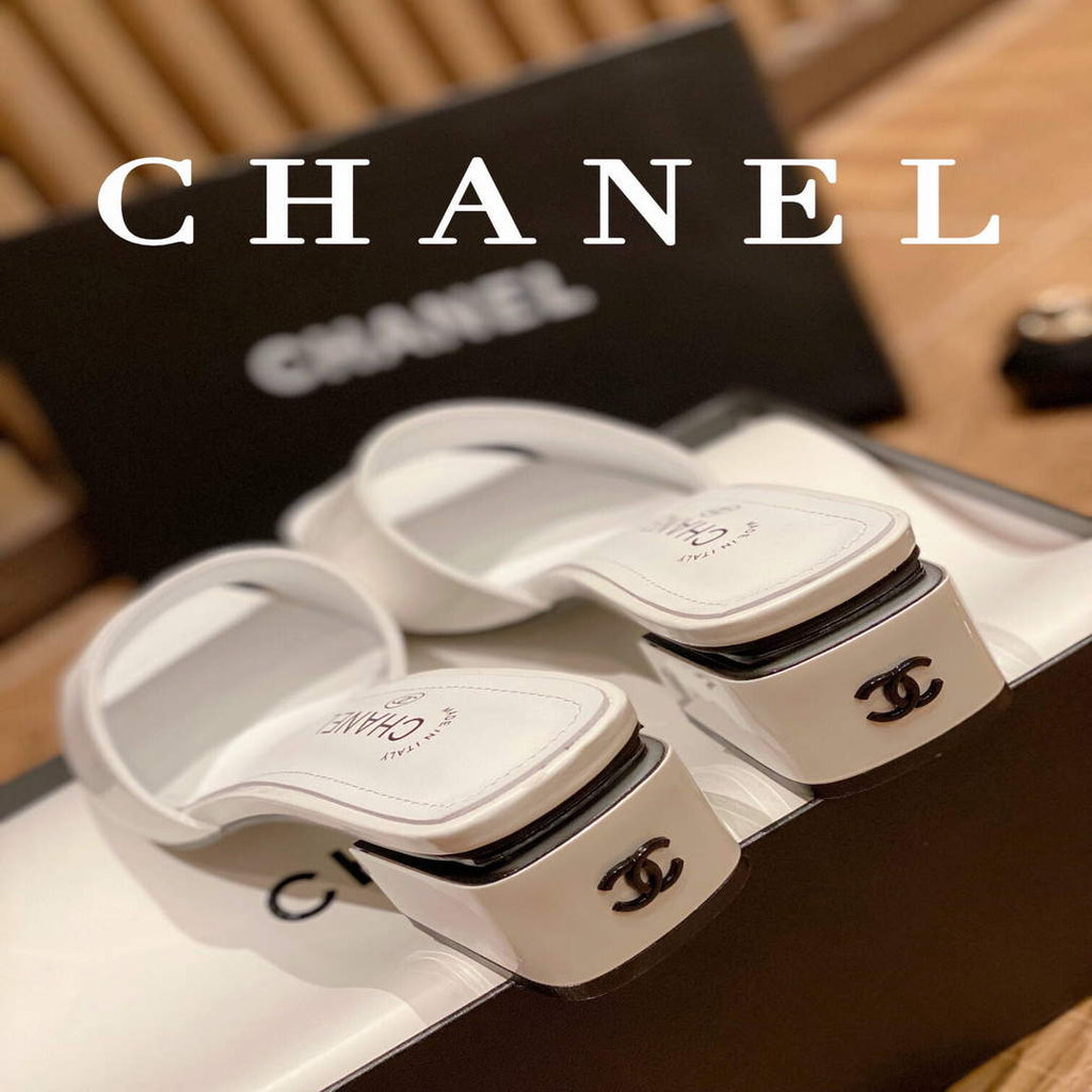 Chanel Women's Sandals Chanel Slippers Lambskin Heel 45mm C90179