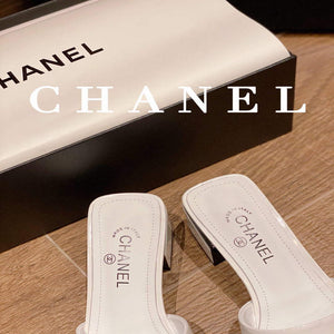 Chanel Women's Sandals Chanel Slippers Lambskin Heel 45mm C90179 - 35 - View 8