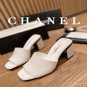 Chanel Women's Sandals Chanel Slippers Lambskin Heel 85mm C90171 - 35 - View 1