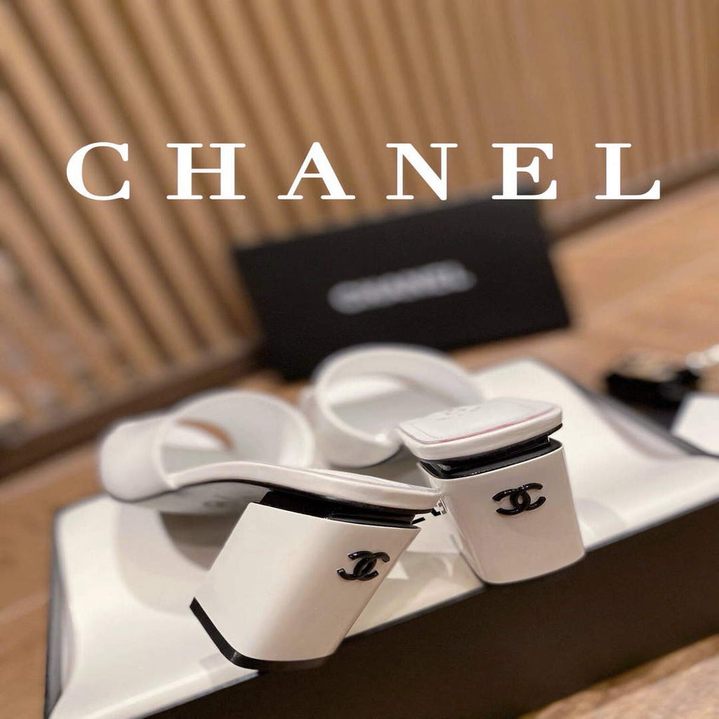 Chanel Women's Sandals Chanel Slippers Lambskin Heel 85mm C90171