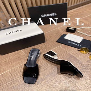 Chanel Women's Sandals Chanel Slippers Lambskin Heel 45mm C90181 - 35 - View 6