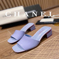 Chanel Women's Sandals Chanel Slippers Lambskin Heel 45mm C90176 - 35 - View 1