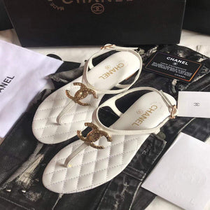 Chanel Women's Sandals Chanel Slippers Lambskin C90182 - 35 - View 1