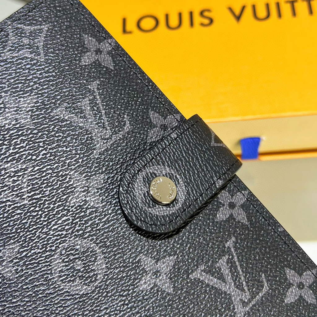 Louis Vuitton R20242 Medium Ring Agenda Cover Damier Graphite Canvas