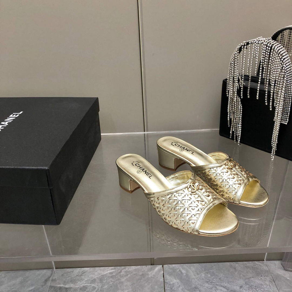 Chanel Women's Sandals Chanel Slippers Lambskin C90184
