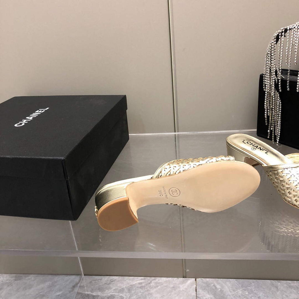 Chanel Women's Sandals Chanel Slippers Lambskin C90184