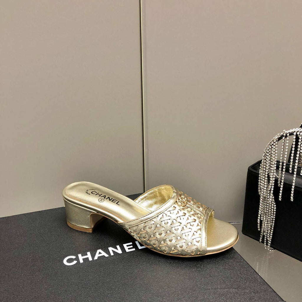 Chanel Women's Sandals Chanel Slippers Lambskin C90184