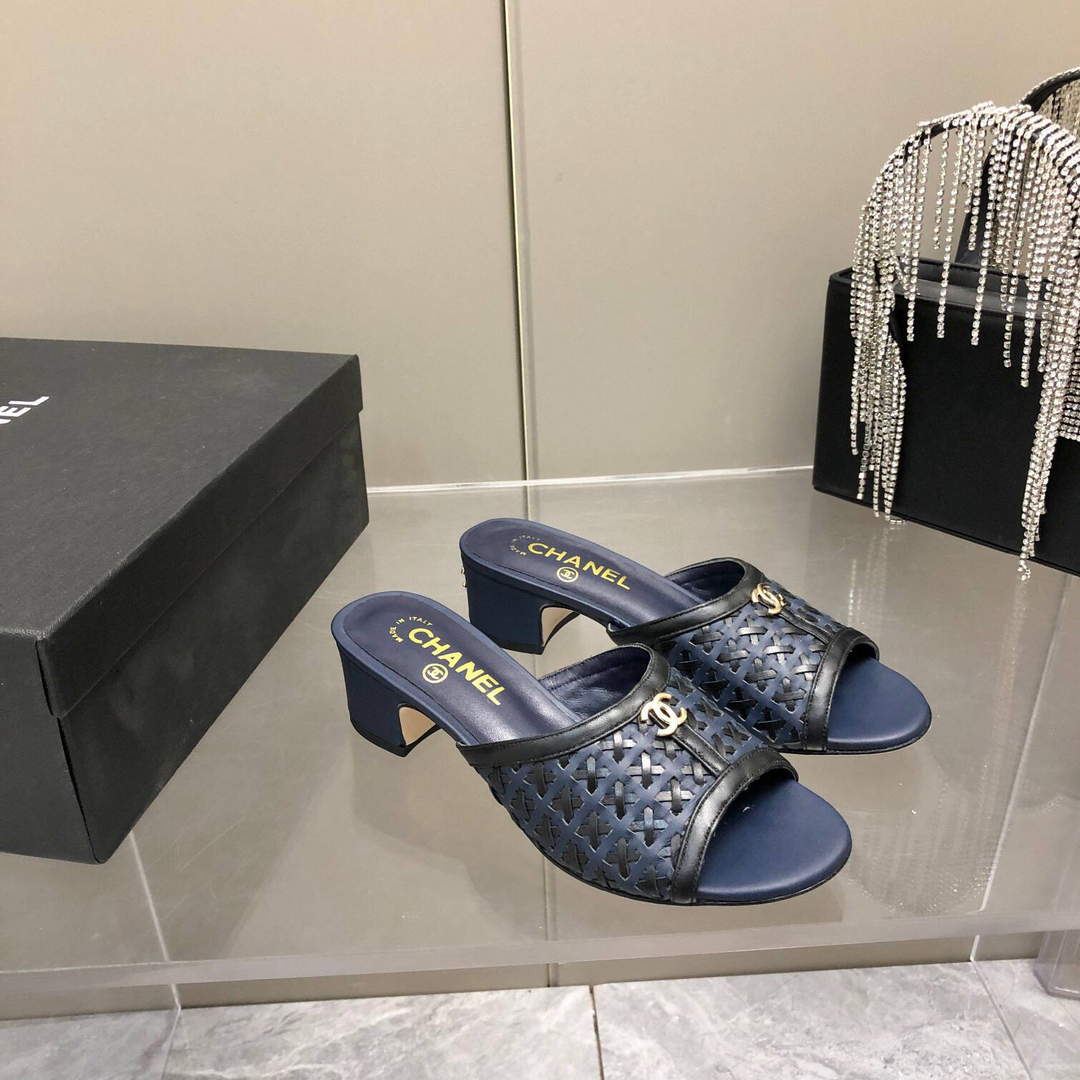 Chanel Women's Sandals Chanel Slippers Lambskin C90185