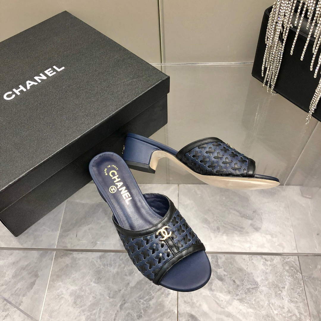 Chanel Women's Sandals Chanel Slippers Lambskin C90185