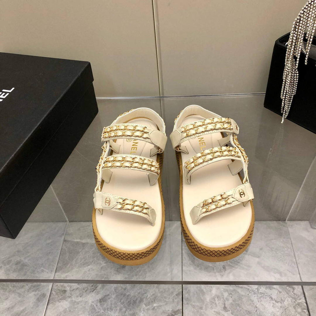 Chanel Women's Sandals Chanel Slippers Lambskin C90186