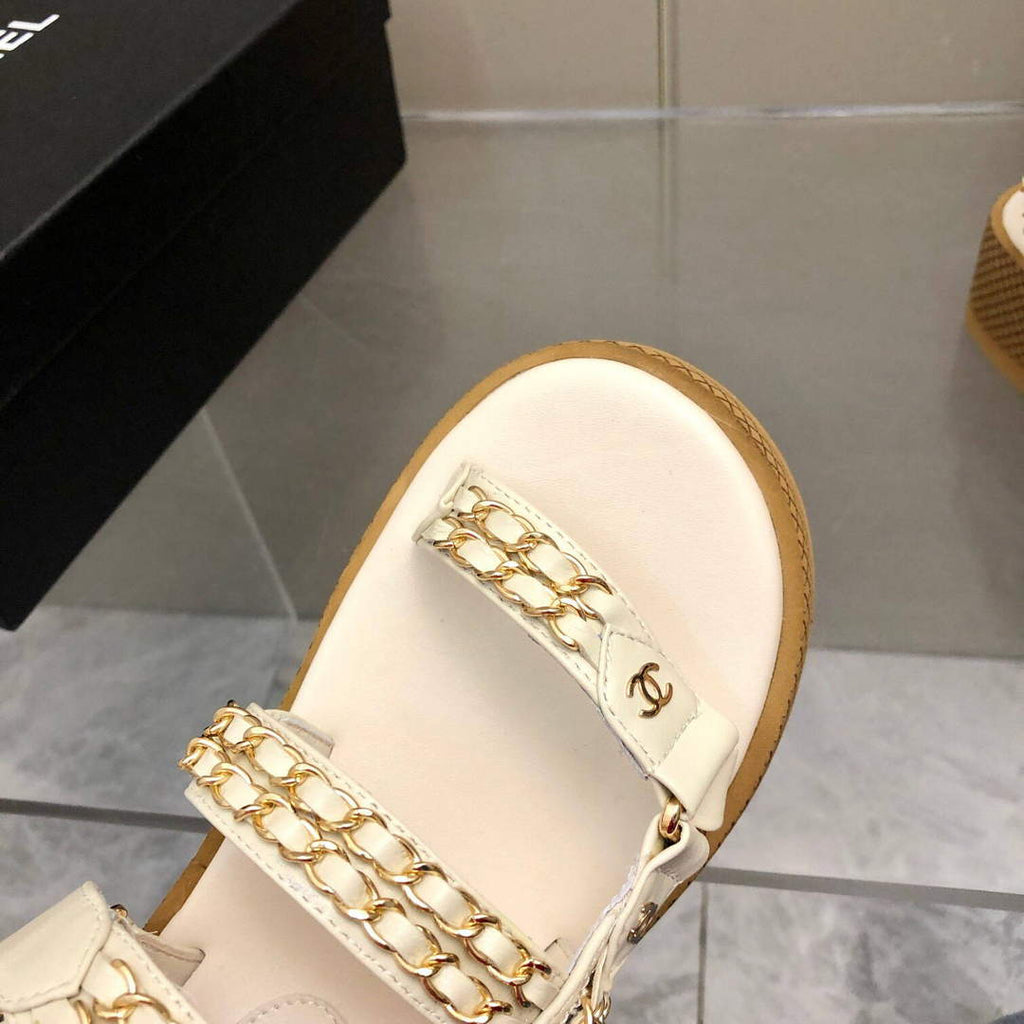 Chanel Women's Sandals Chanel Slippers Lambskin C90186