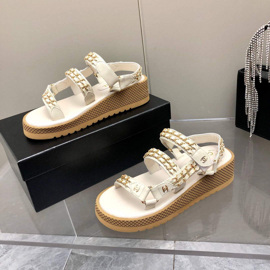 Chanel Women's Sandals Chanel Slippers Lambskin C90186