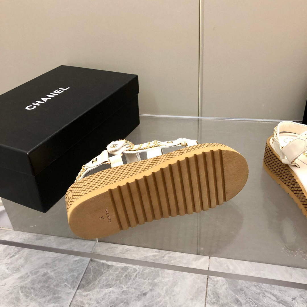 Chanel Women's Sandals Chanel Slippers Lambskin C90186