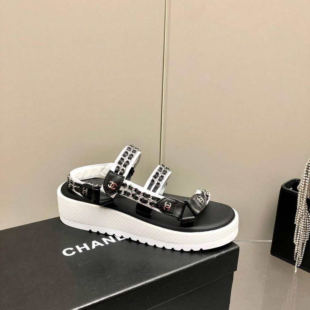 Chanel Women's Sandals Chanel Slippers Lambskin C90187