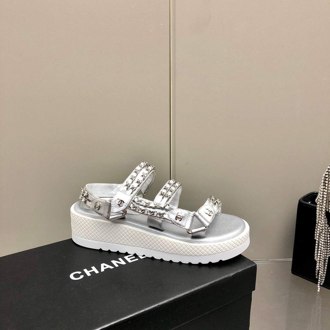 Chanel Women's Sandals Chanel Slippers Lambskin C90188