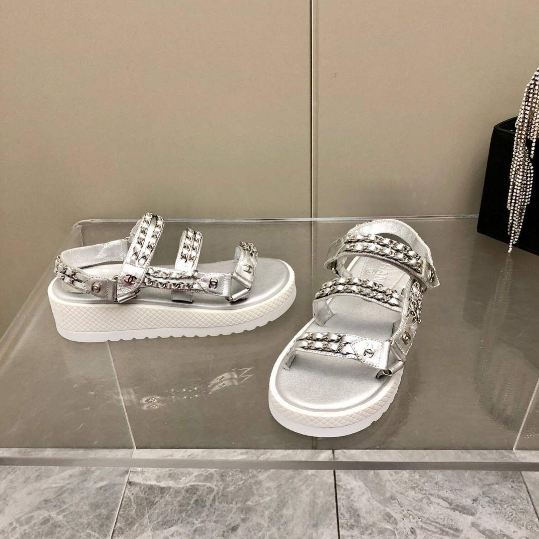 Chanel Women's Sandals Chanel Slippers Lambskin C90188 - 35 - View 8