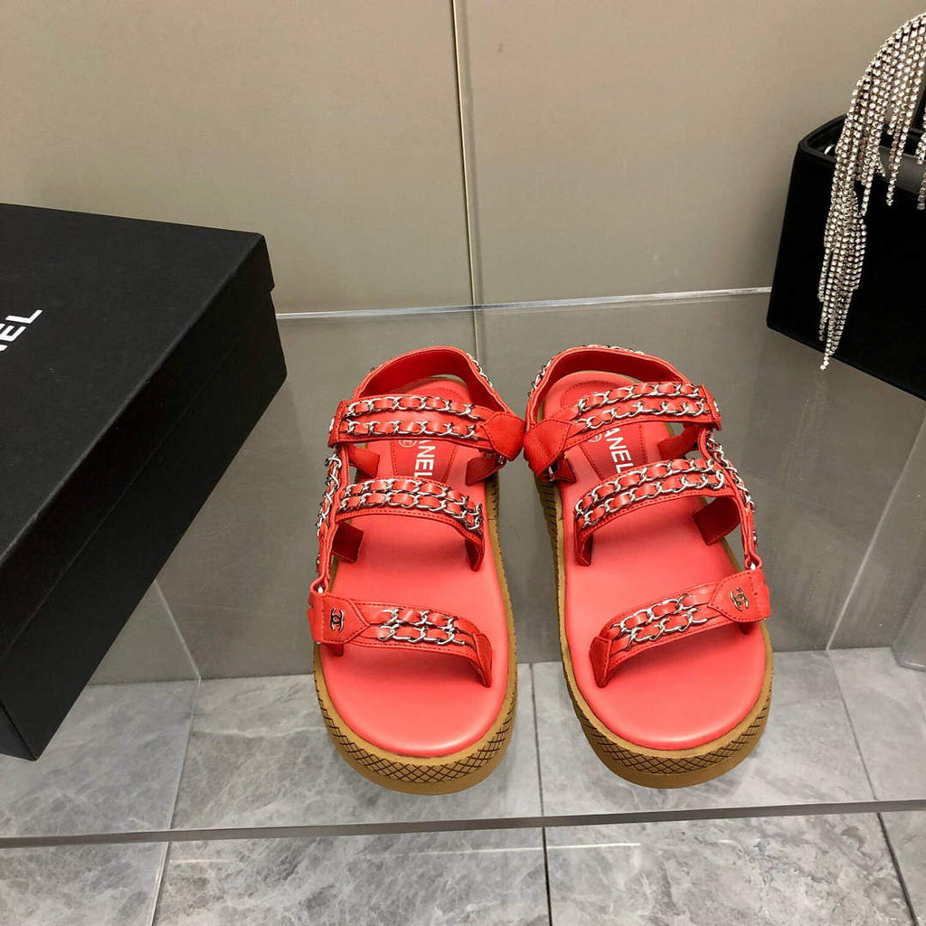 Chanel Women's Sandals Chanel Slippers Lambskin C90189