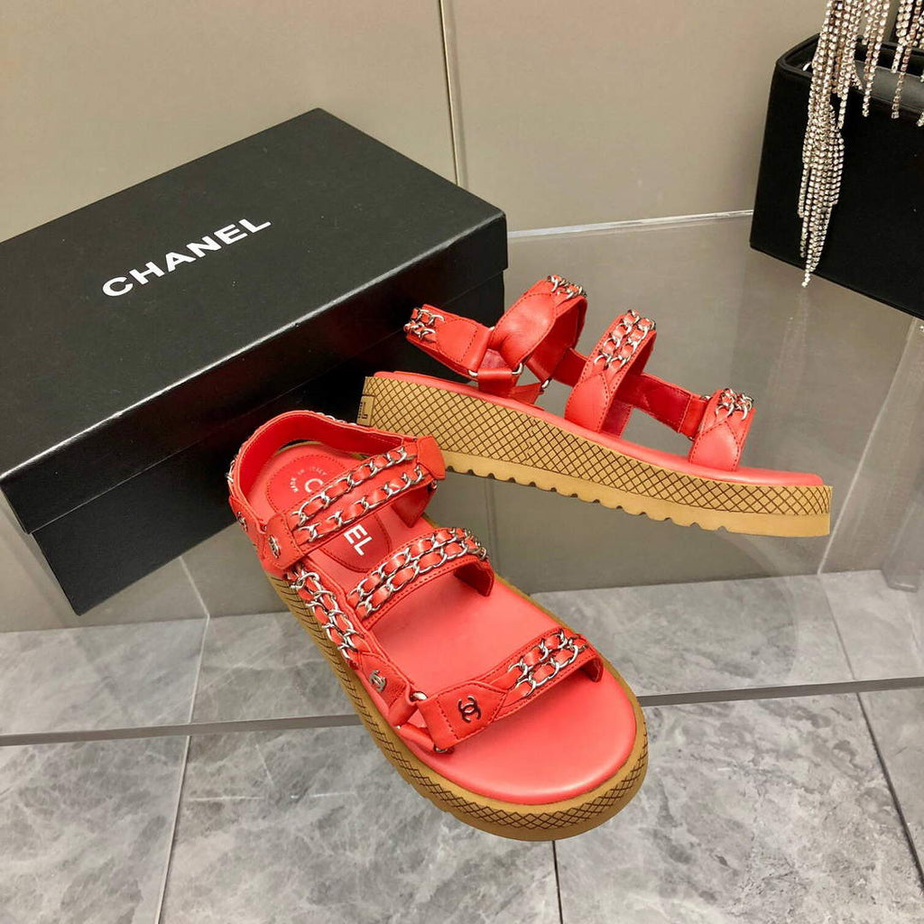 Chanel Women's Sandals Chanel Slippers Lambskin C90189
