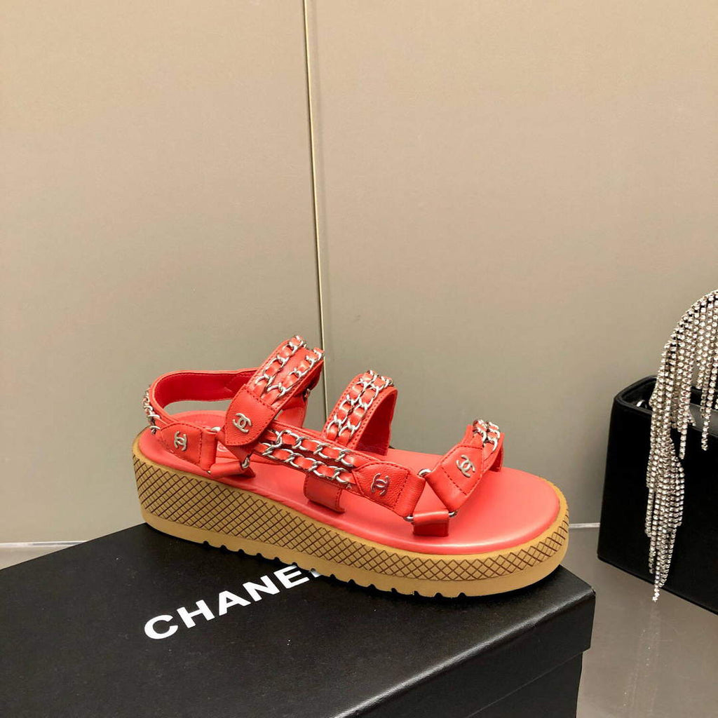 Chanel Women's Sandals Chanel Slippers Lambskin C90189