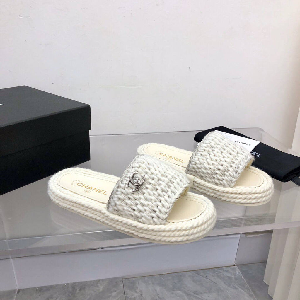 Chanel Women's Sandals Chanel Slippers Lambskin C90191