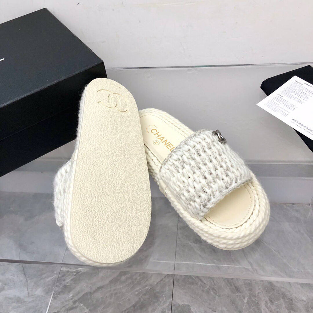Chanel Women's Sandals Chanel Slippers Lambskin C90191