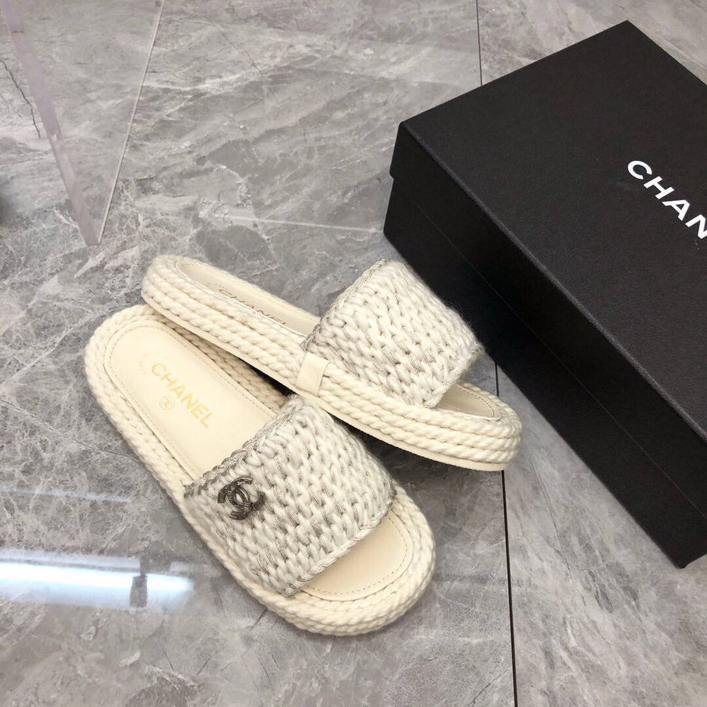 Chanel Women's Sandals Chanel Slippers Lambskin C90191