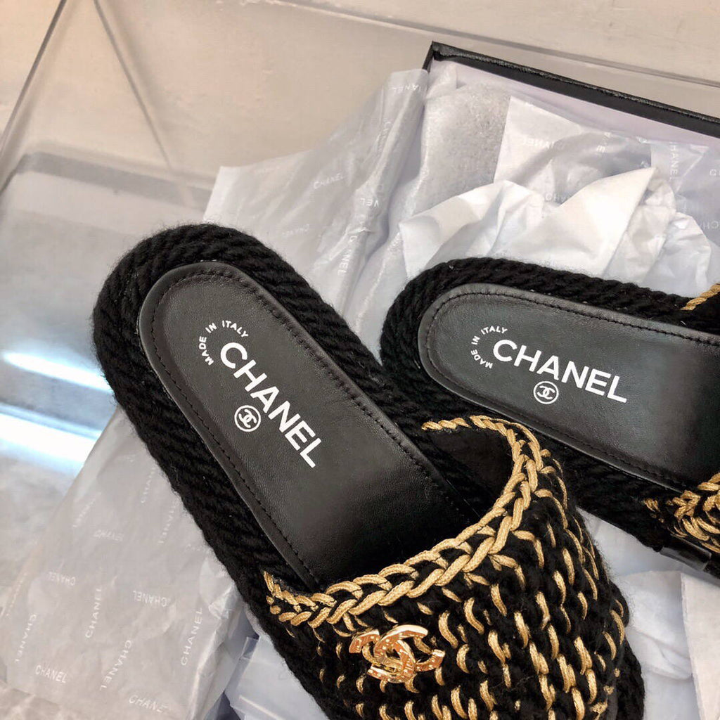 Chanel Women's Sandals Chanel Slippers Lambskin C90192