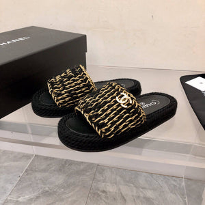 Chanel Women's Sandals Chanel Slippers Lambskin C90192 - 35 - View 9
