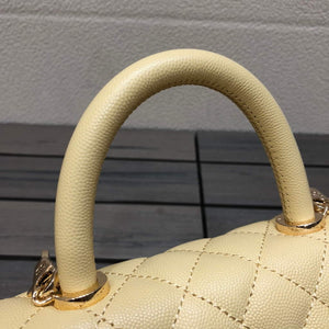 Chanel A92991 Large Flap Bag With Top Handle handBag Yellow - Default Title - View 2