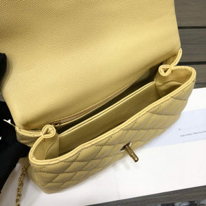 Chanel A92991 Large Flap Bag With Top Handle handBag Yellow - Default Title - View 8