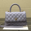 Chanel A92991 Large Flap Bag With Top Handle handBag Light Blue - Default Title - View 1