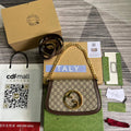 Gucci 699268 Blondie shoulder bag Beige and ebony GG Supreme canvas - Default Title - View 1