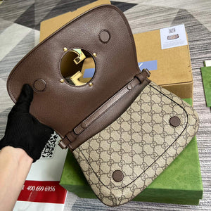 Gucci 699268 Blondie shoulder bag Beige and ebony GG Supreme canvas - Default Title - View 7