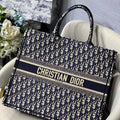Dior M1286 Dior Book Tote Blue Dior Oblique Velvet - luxibagsmall