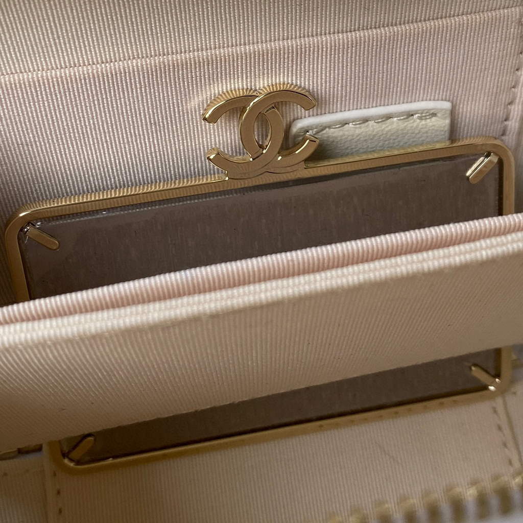 Chanel AP2634 Small Vanity with Chain Bag White