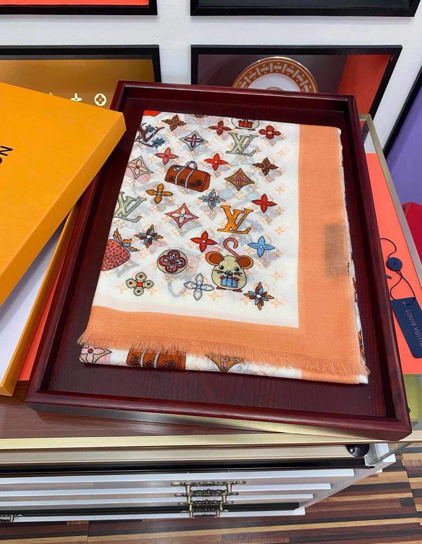 LV Scarves Louis Vuitton Monogram Shawl Scarf M60010 - luxibagsmall