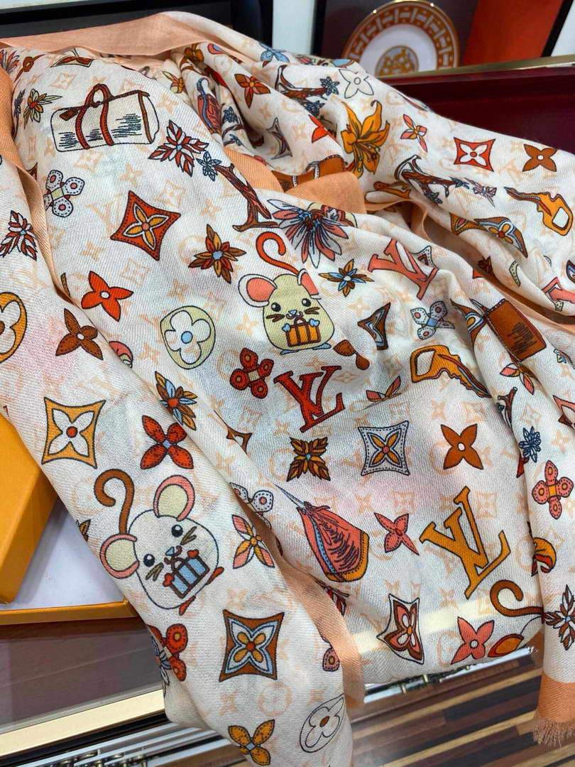 LV Scarves Louis Vuitton Monogram Shawl Scarf M60010 - luxibagsmall