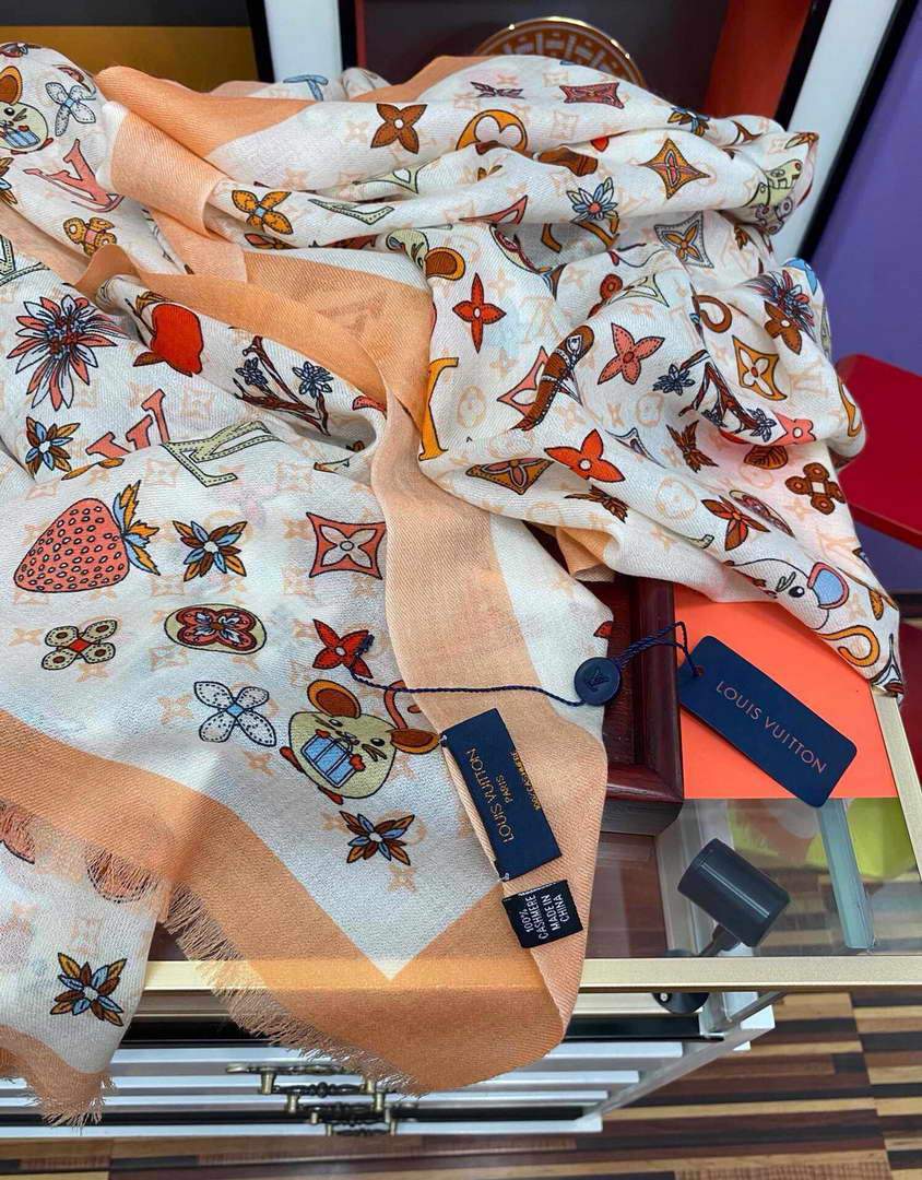 LV Scarves Louis Vuitton Monogram Shawl Scarf M60010 - luxibagsmall