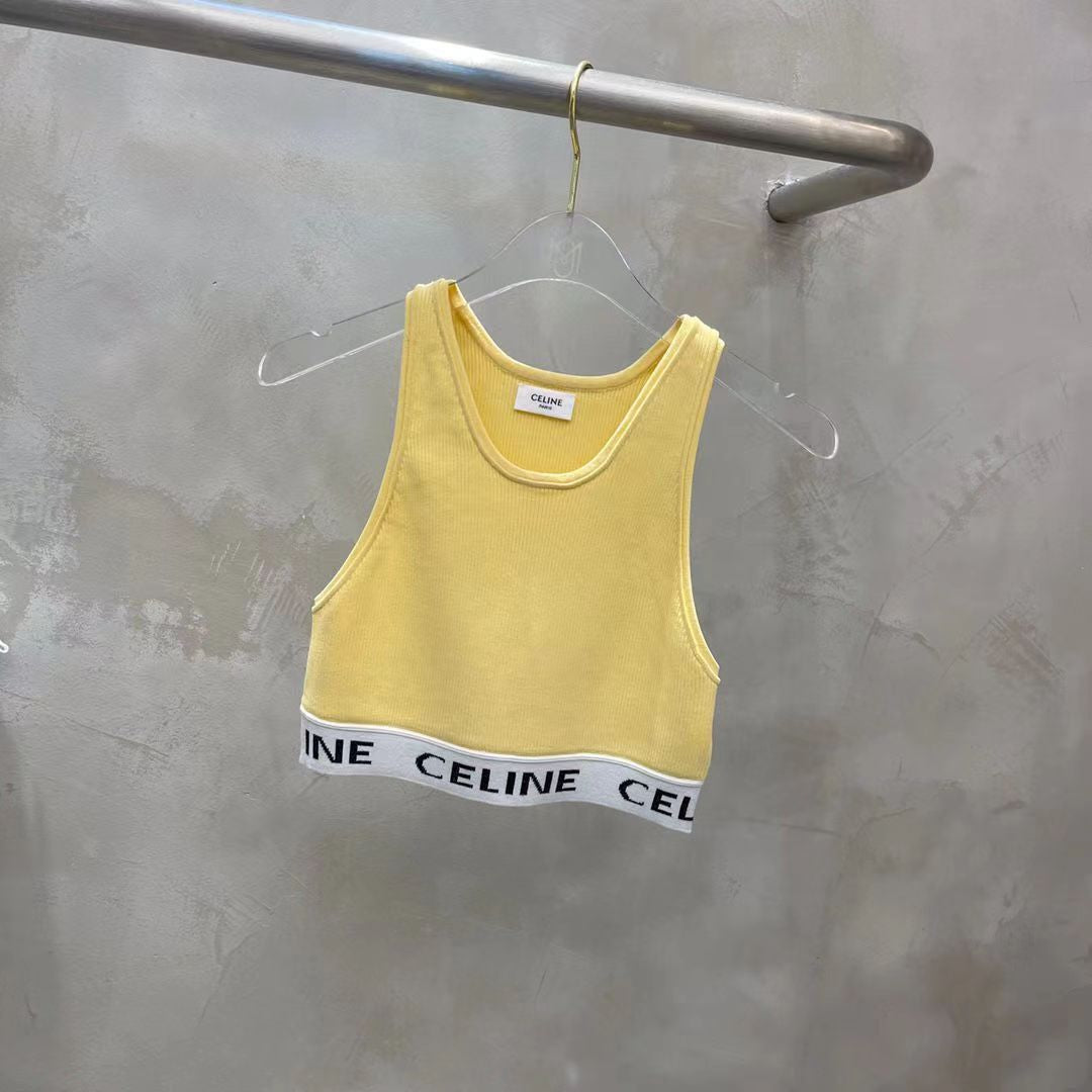 Celine Technical Jersey Bra Top Vest C90030 - Black / S - View 2